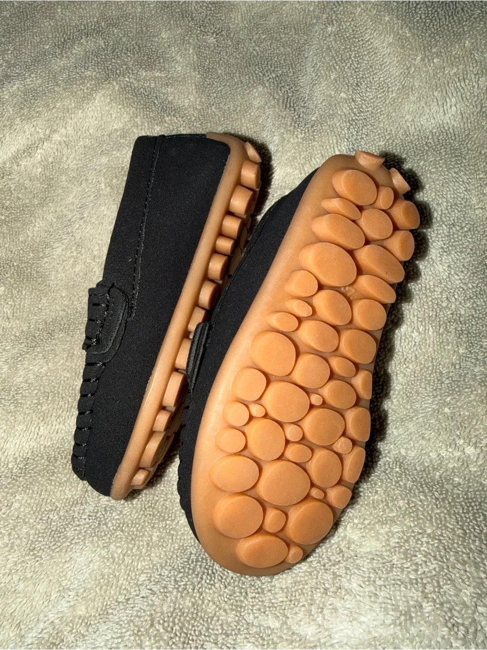 Kids Black Slip-On Moccasin Loafers for Everyday Wear